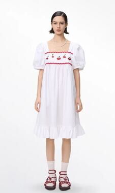 Vivetta Ponti with Fabrique Nina Cherry Embroidery Dress in Cotton Womens XS